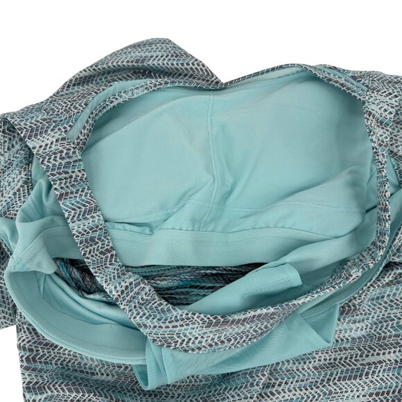 MPG Mondetta Womens Performance Gear Blue Chevron Print Racerback Athletic Dress - Picture 4 of 10